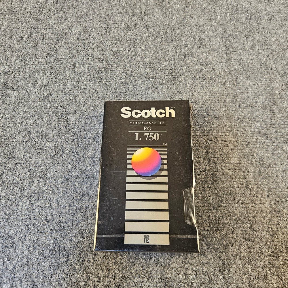 Scotch EG L-750 Betamax Videocassette Blank‎ Beta Tape New Sealed 3M 1988